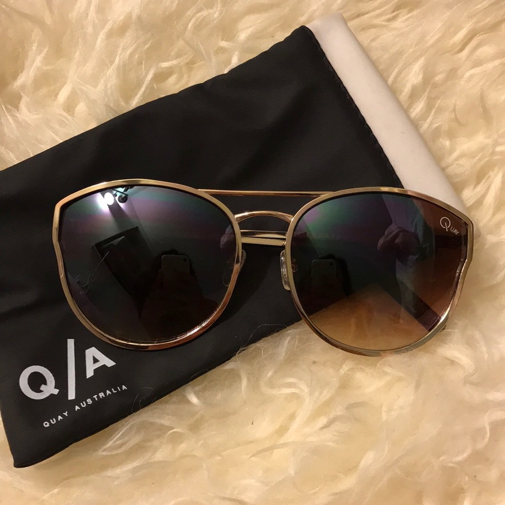 Quay Australia gold frame sunglasses